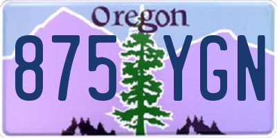 OR license plate 875YGN