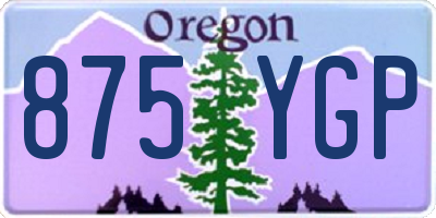 OR license plate 875YGP