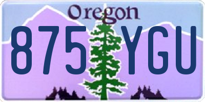 OR license plate 875YGU