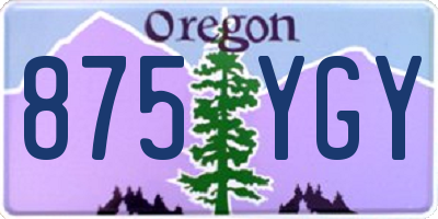 OR license plate 875YGY