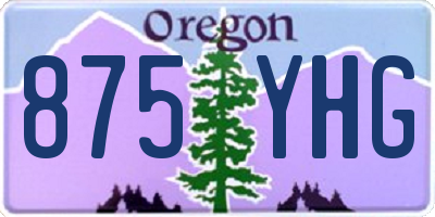 OR license plate 875YHG