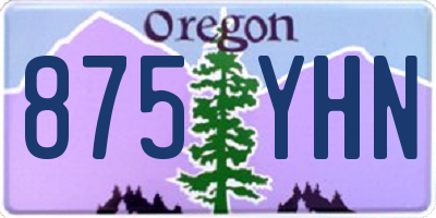 OR license plate 875YHN