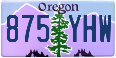 OR license plate 875YHW