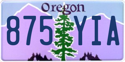 OR license plate 875YIA