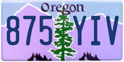 OR license plate 875YIV