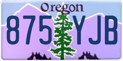 OR license plate 875YJB