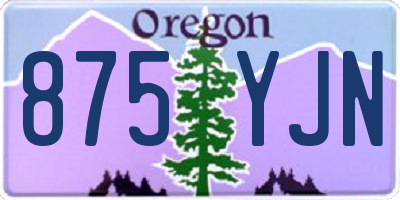 OR license plate 875YJN