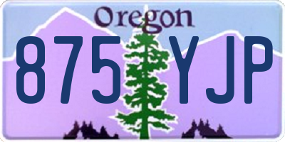 OR license plate 875YJP