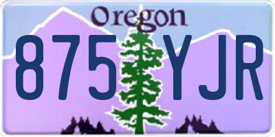 OR license plate 875YJR