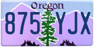 OR license plate 875YJX