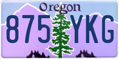 OR license plate 875YKG