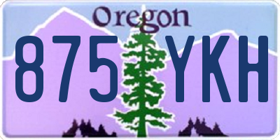 OR license plate 875YKH