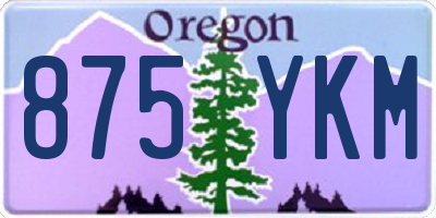 OR license plate 875YKM