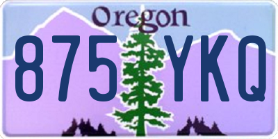 OR license plate 875YKQ