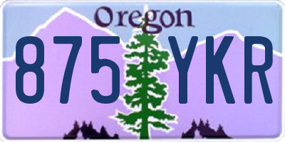 OR license plate 875YKR