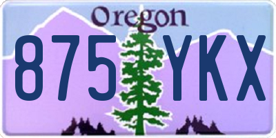 OR license plate 875YKX