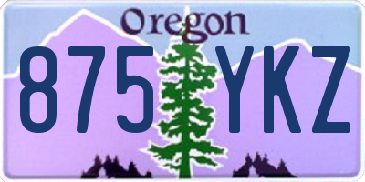 OR license plate 875YKZ