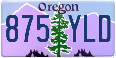 OR license plate 875YLD