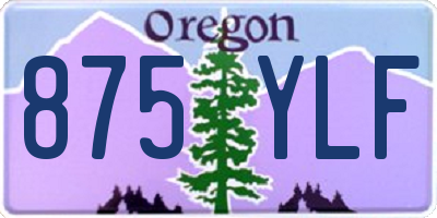 OR license plate 875YLF