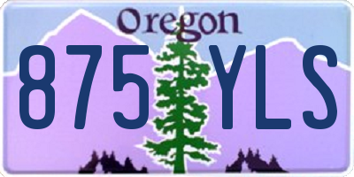 OR license plate 875YLS