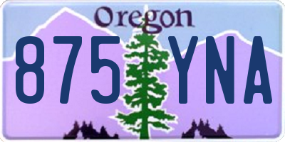 OR license plate 875YNA