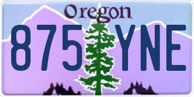OR license plate 875YNE