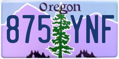 OR license plate 875YNF