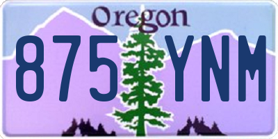 OR license plate 875YNM