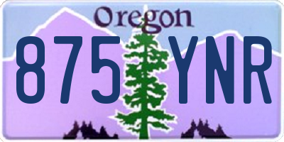 OR license plate 875YNR