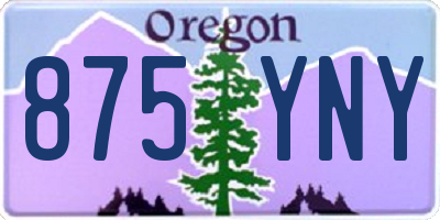 OR license plate 875YNY