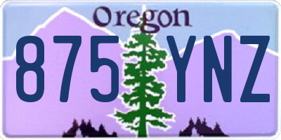 OR license plate 875YNZ
