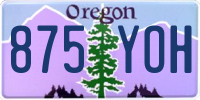 OR license plate 875YOH
