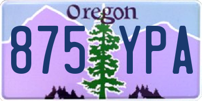OR license plate 875YPA