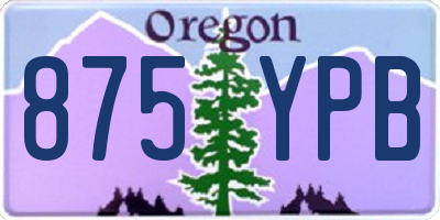 OR license plate 875YPB