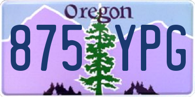OR license plate 875YPG