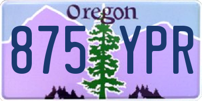 OR license plate 875YPR