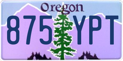 OR license plate 875YPT