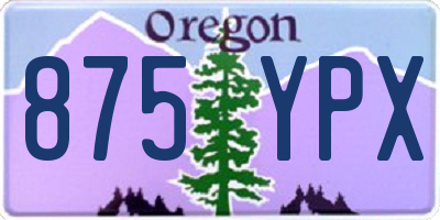 OR license plate 875YPX