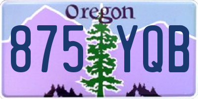 OR license plate 875YQB