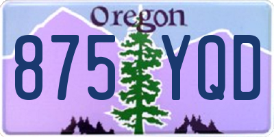 OR license plate 875YQD