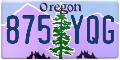 OR license plate 875YQG