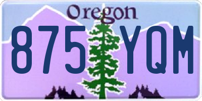 OR license plate 875YQM