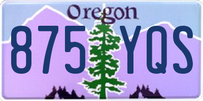 OR license plate 875YQS
