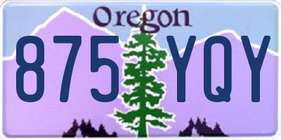 OR license plate 875YQY