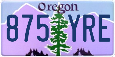 OR license plate 875YRE