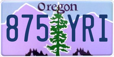 OR license plate 875YRI