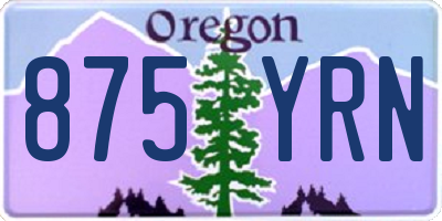 OR license plate 875YRN