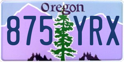 OR license plate 875YRX