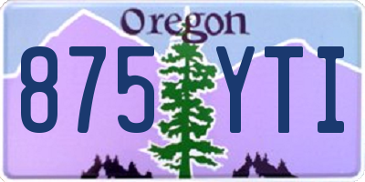 OR license plate 875YTI