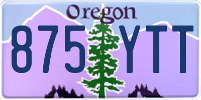 OR license plate 875YTT